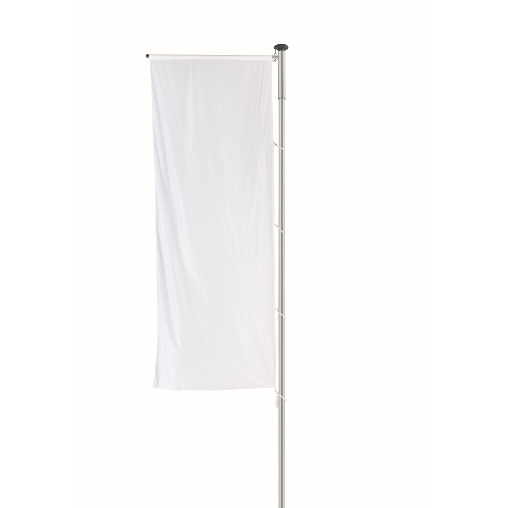 Fahnenmast PIRAT A mit Ausleger und innenliegendem Hissseil mit Seilklemme, Höhe: 8 m, ⌀ 90 mm, vorbereitet für Kipphalterung