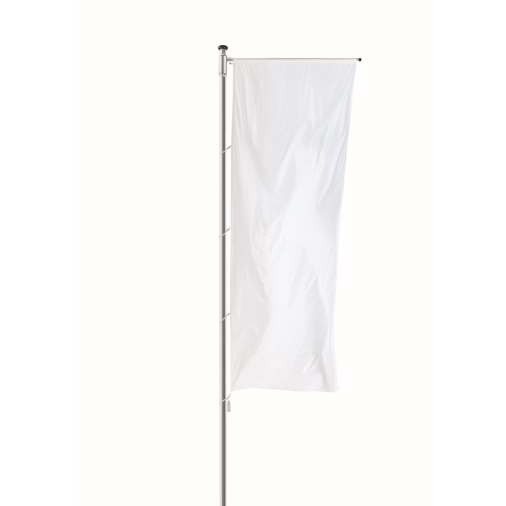 Fahnenmast PRESTIGE A mit Ausleger und innenliegendem Hissseil mit Kurbel, Höhe: 7 m, ⌀ 100 mm, inkl. Kipphalterung